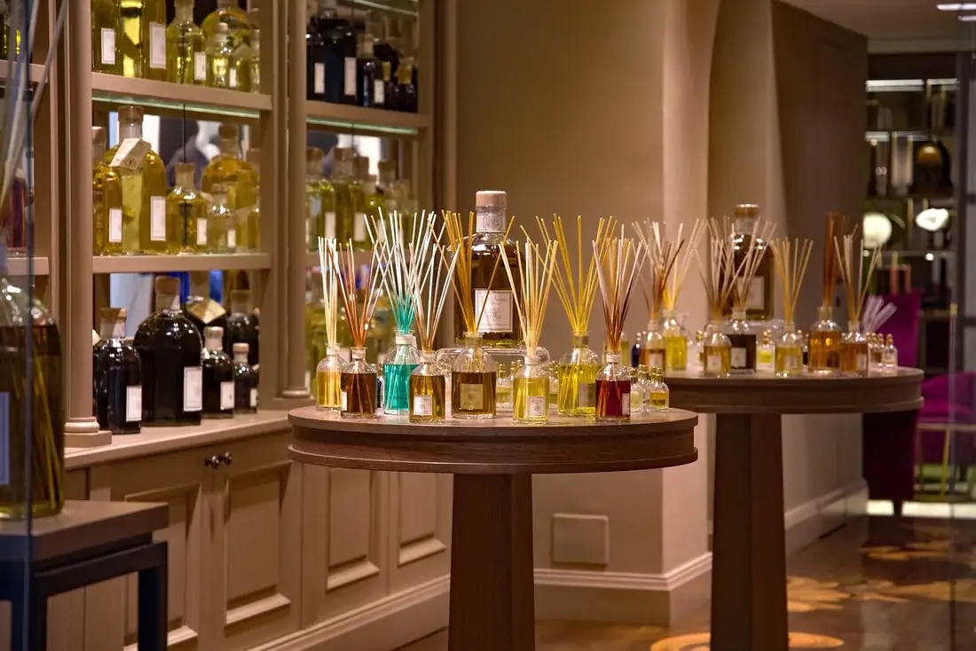 The interior of an elegant boutique store